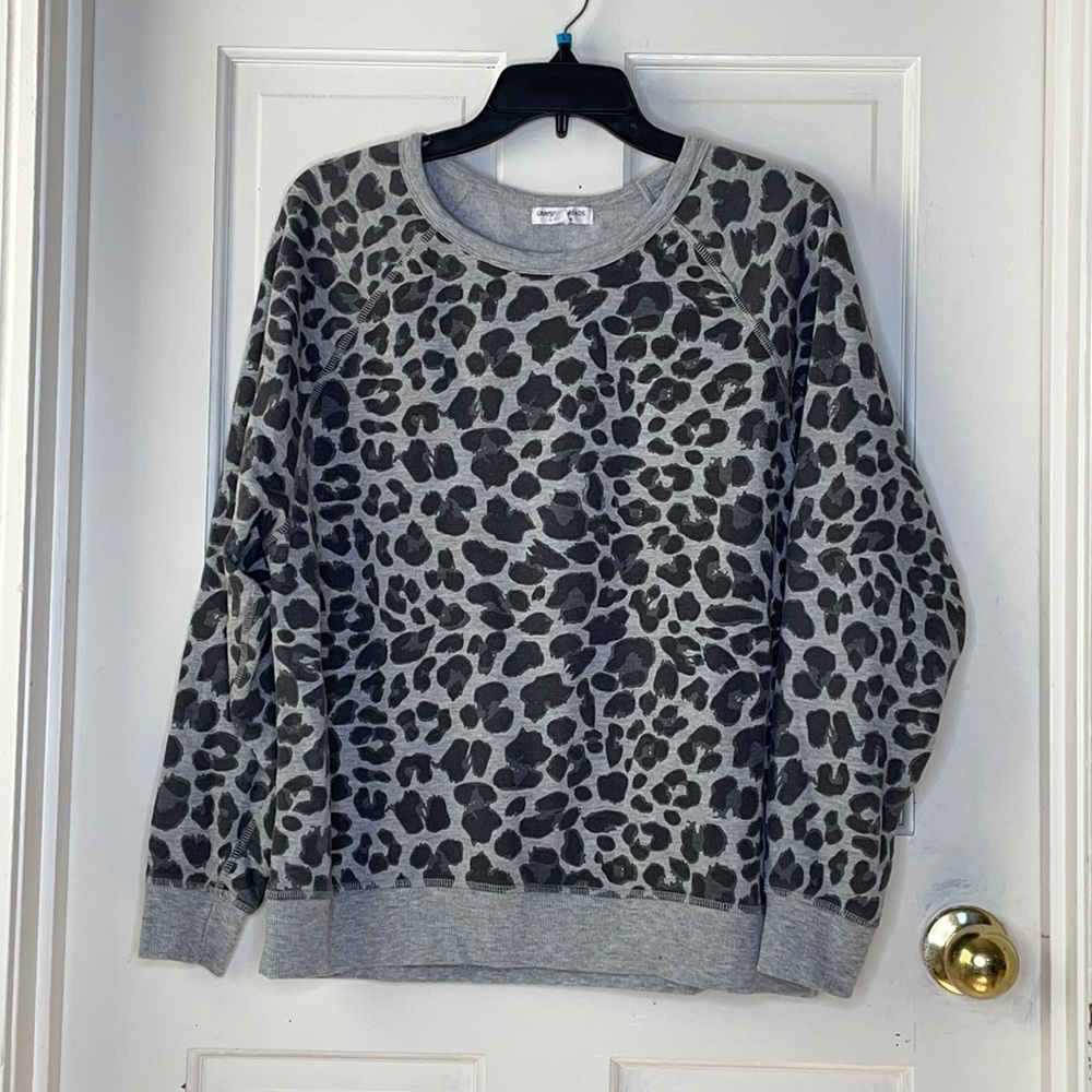 Gray Cheetah Print Sweatshirt